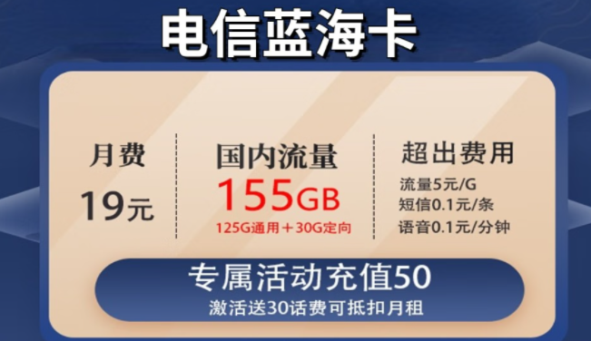 中國電信首月0月租全國通用不限速 4G、5G可用優惠月租僅需19元