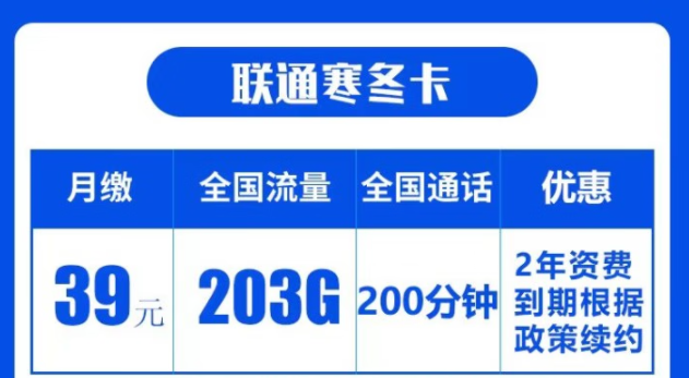 你覺得聯(lián)通的流量卡好用嗎？|聯(lián)通寒冬卡|203G通用流量+200分鐘語(yǔ)音|兩年資費(fèi)
