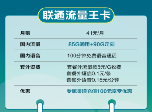 聯通大流量上網卡！超劃算超優惠！流量+語音優享套餐！